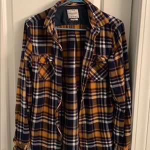 Yellow and blue flannel